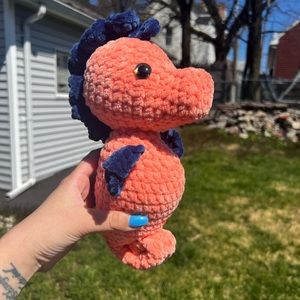 🧡💙 Seahorse Crochet Amigurumi Plushie